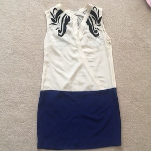 balenciaga sleeveless color silk block dress